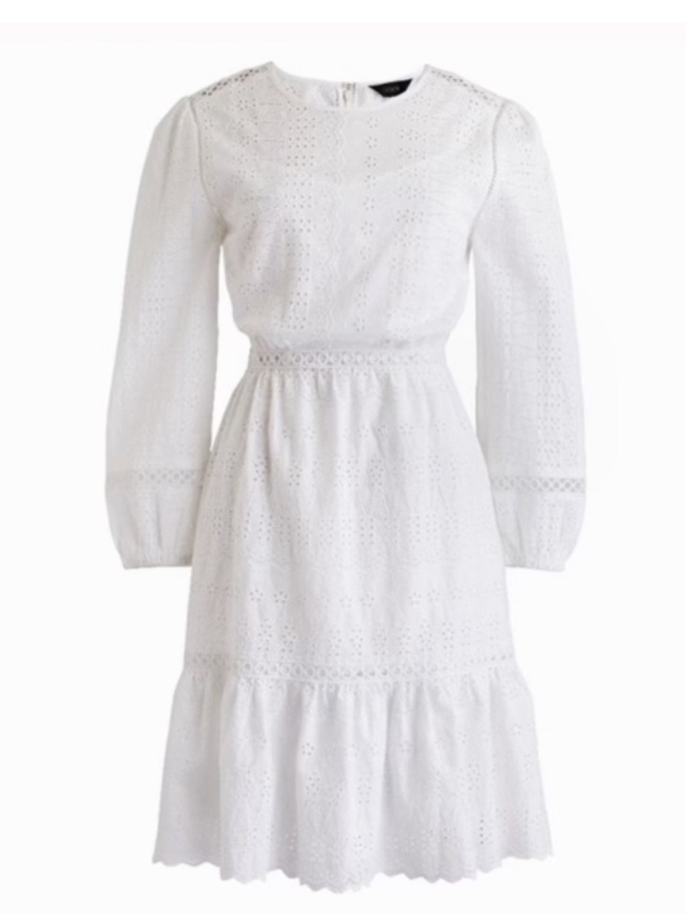 Jcrew White Eyelet Dress